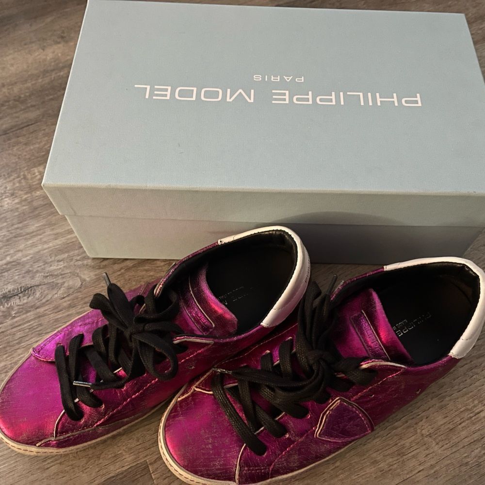 Size 37 Philippe Model Couture Fuchsia Sneakers